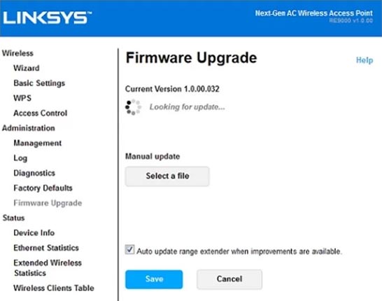 Linksys Atlas Max 6E - Firmware Update