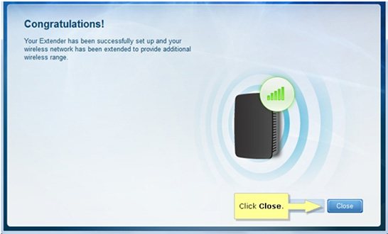 Linksys RE2000 - finish the process