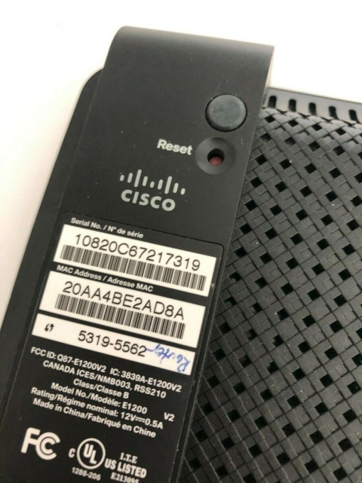 Reset E1200 Router