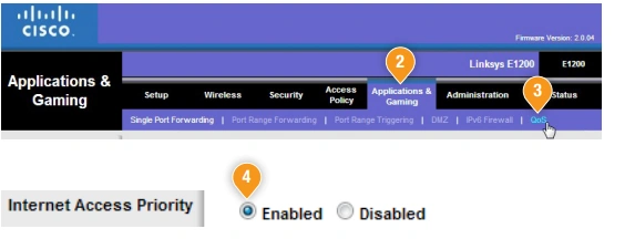 linksys internet access