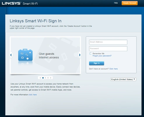 linksys ac2600 login