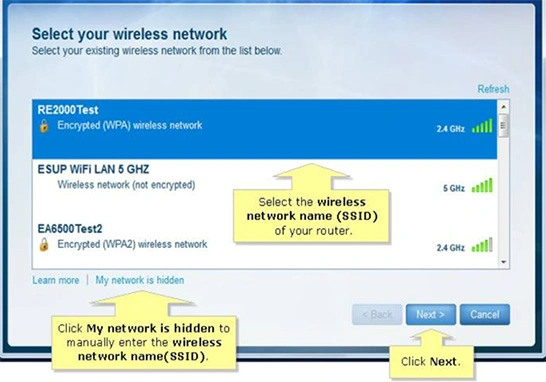 linksys re2000 setup